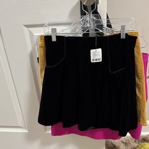 Elegant Black Velvet Skirt